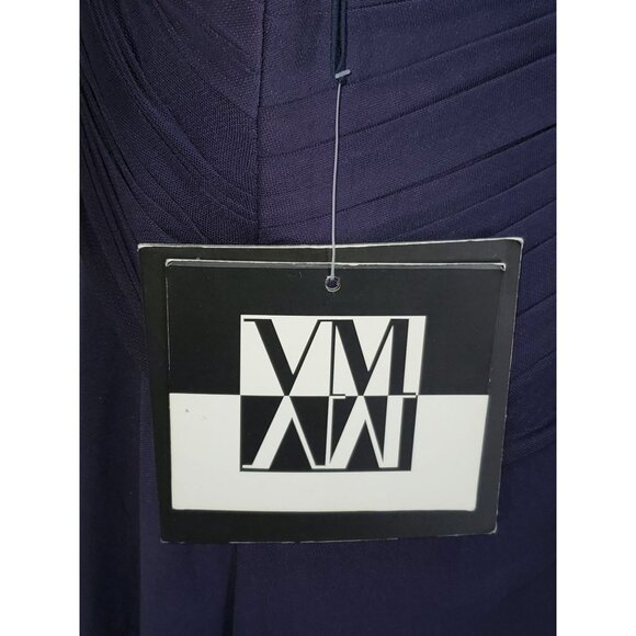 NWT VM Collection 70901 Navy Cap Sleeve Mother of the Bride Gown Size 10 853 - Picture 10 of 12